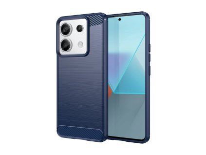Ohebný carbon kryt na Xiaomi Redmi Note 13 Pro - modrý