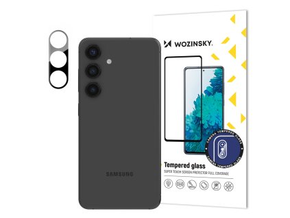 Celoskleněné ochranné sklo na čočku fotoaparátu na Samsung Galaxy S24 - černé