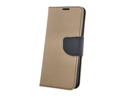 PU kožené pouzdro na Samsung Galaxy S24 - zlato-černé