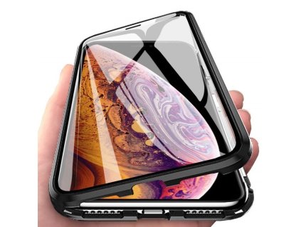 eng pl Wozinsky Full Magnetic Case Full Body Front and Back Cover tempered glass for iPhone XS Max black transparent 48518 1