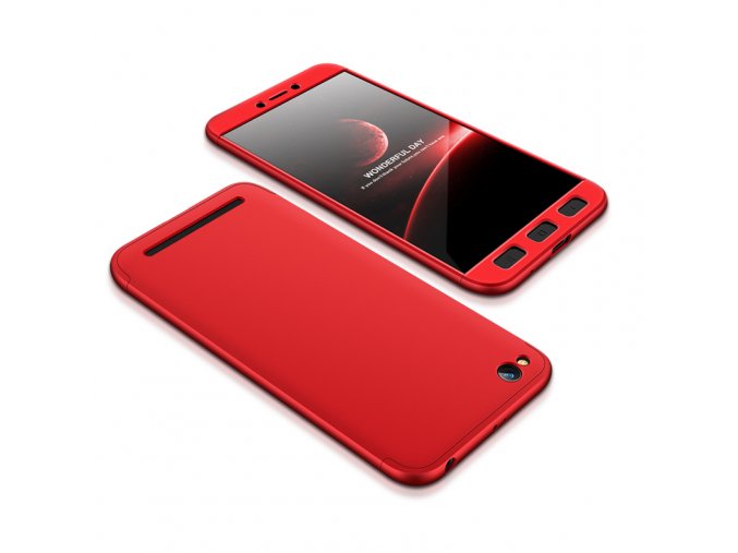 360 oboustranný kryt na Xiaomi Redmi 5A červený