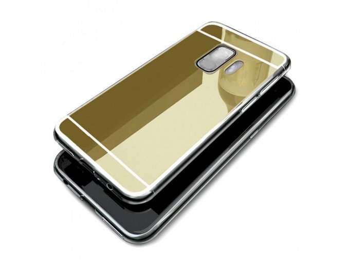 Zrcadlový silikonový kryt na Samsung Galaxy S9 - zlatý