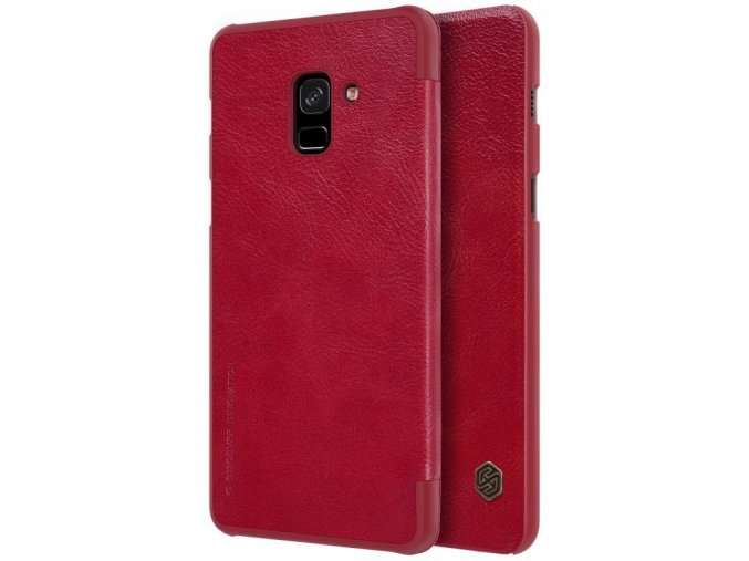 Nillkin Qin LEather na Samsung A8 2018 červený kopie