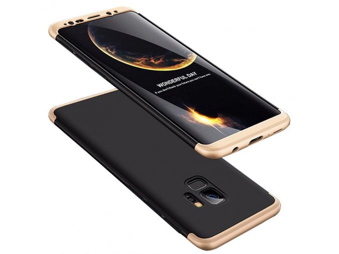 360 oboustranný kryt na Samsung Galaxy S9 zlatočerný 1