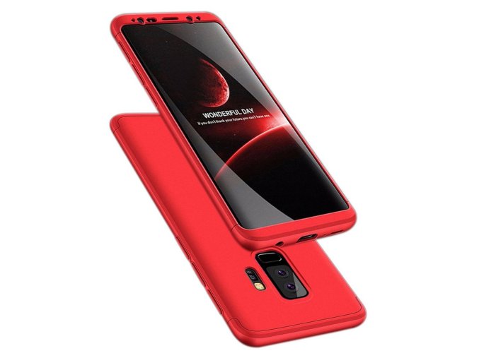 360 oboustranný kryt na Samsung Galaxy S9 Plus červený 1