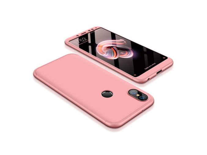 360 oboustranný kryt na Xiaomi redi Note 5 růžový