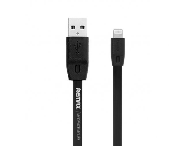 eng pl Remax Full Speed Cable RC 001i USB Lightning Data Flat Cable 2M 2 4A black 35748 1