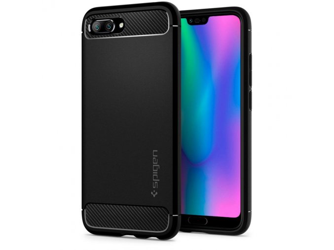 eng pl Spigen Rugged Armor Case Durable Flexible Cover for Huawei Honor 10 black 40228 1