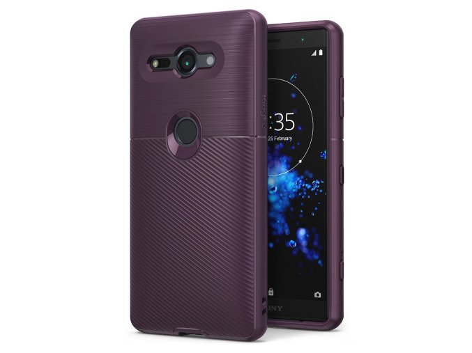 eng pl Ringke Onyx Durable TPU Case Cover for Sony Xperia XZ2 Compact purple OXSN0004 RPKG 40162 1