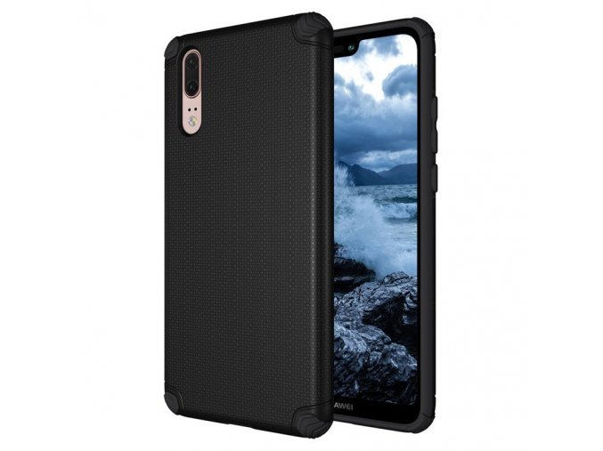 eng pl Light Armor Case Rugged Durable PC Cover for Huawei P20 black no metal plate 40695 1