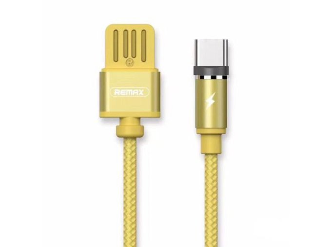 eng pl Remax Gravity RC 095a Magnetic USB USB Type C Cable with LED Light 1M 2 1A gold 38705 1