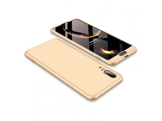 eng pl 360 Protection Front and Back Case Full Body Cover Huawei P20 golden 39572 1