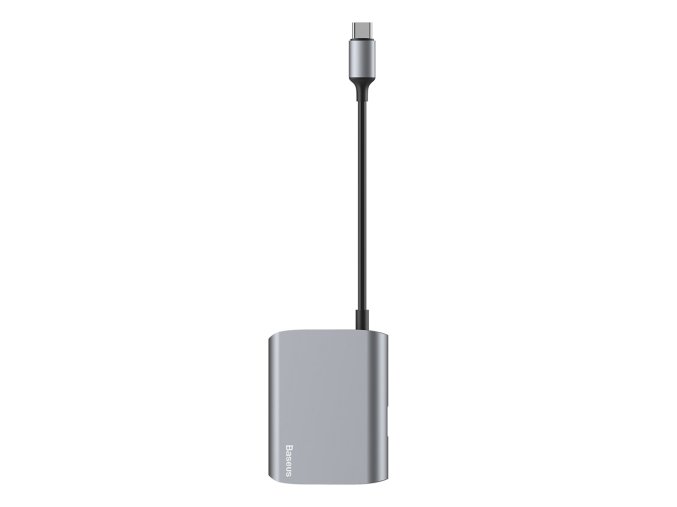 eng pl Baseus Enjoyment series Type C to HDMI USB3 0 HUB Adapter Gray 26197 1