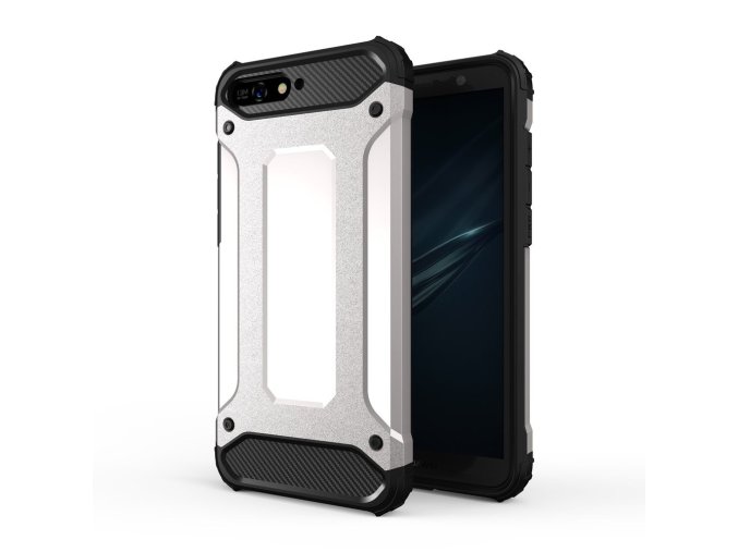 eng pl Hybrid Armor Case Tough Rugged Cover for Huawei Y6 2018 silver 42380 1