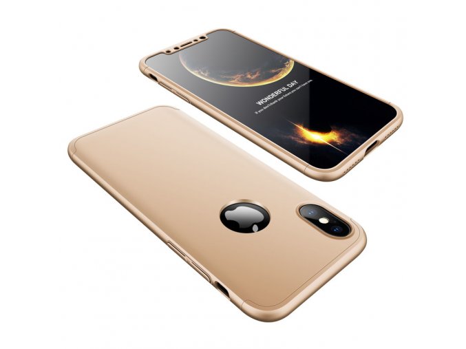 eng pl 360 Protection Front and Back Case Full Body Cover iPhone X gold 35317 1