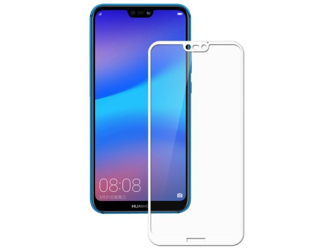 3D Tvrzené sklo na Huawei P20 lite bílé