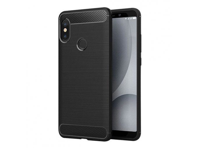 eng pl Carbon Case Flexible Cover TPU Case for Xiaomi Redmi Note 5 dual camera Redmi Note 5 Pro black 42446 1