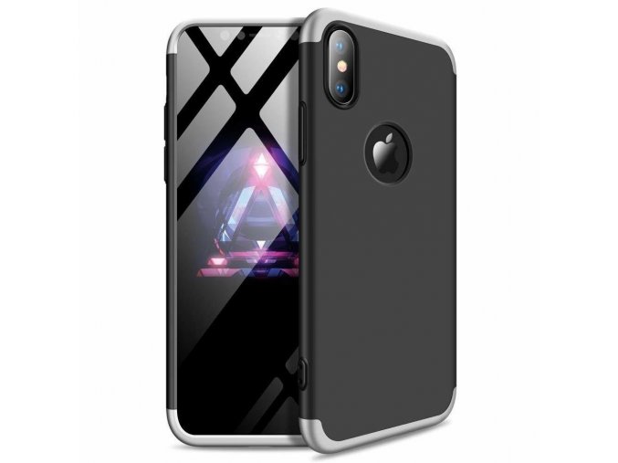 eng pl 360 Protection Front and Back Case Full Body Cover iPhone XR black silver logo hole 45688 1