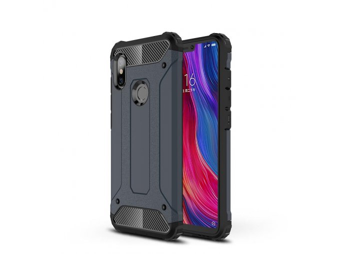 eng pl Hybrid Armor Case Tough Rugged Cover for Xiaomi Redmi Note 6 Pro blue 46237 1