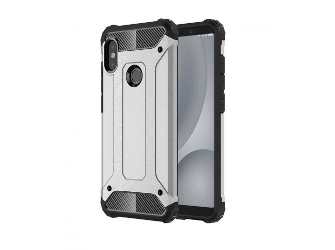 eng pl Hybrid Armor Case Tough Rugged Cover for Xiaomi Mi A2 Lite Redmi 6 Pro silver 45737 1