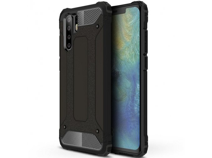 eng pl Hybrid Armor Case Tough Rugged Cover for Huawei P30 Pro black 46568 1