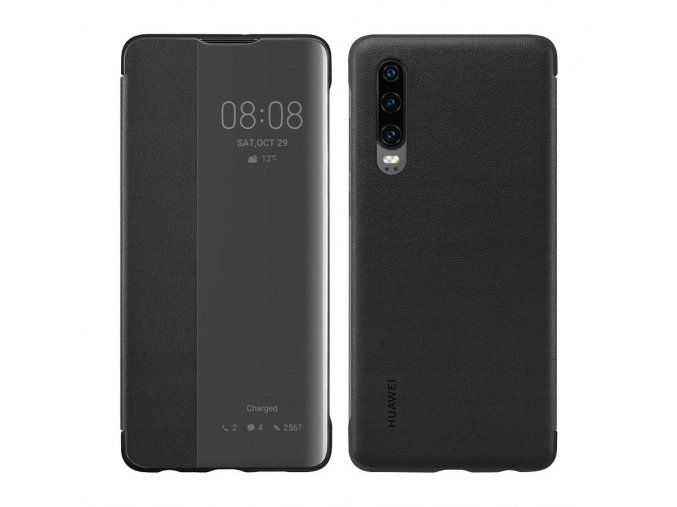 eng pl Huawei Smart View Flip Cover Bookcase Type Case with Smart Window for Huawei P30 black 51992860 49403 1