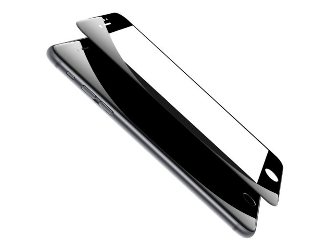 Zaoblené tvrzené sklo na iPhone 7 černé