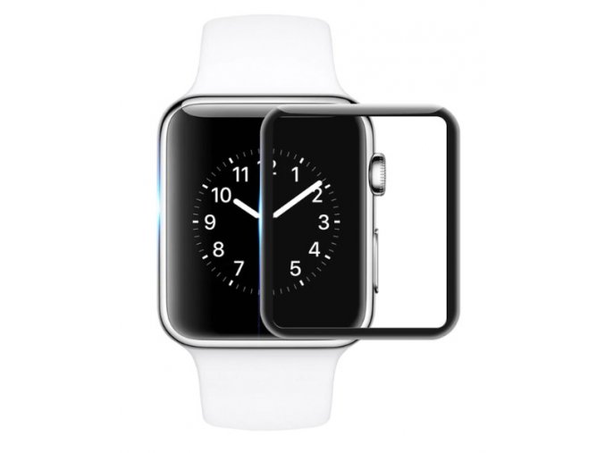 3D Tvrzené sklo na Apple Watch 38x33 mm - černé