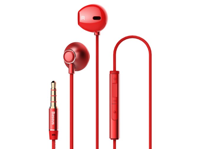 eng pl Baseus Enock H06 Lateral Earphones Earbuds Headphones with Remote Control red NGH06 09 46838 1