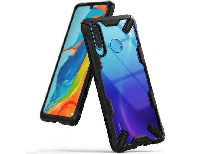 eng pl Ringke Fusion X durable PC Case with TPU Bumper for Huawei P30 Lite black FXHW0017 50554 1