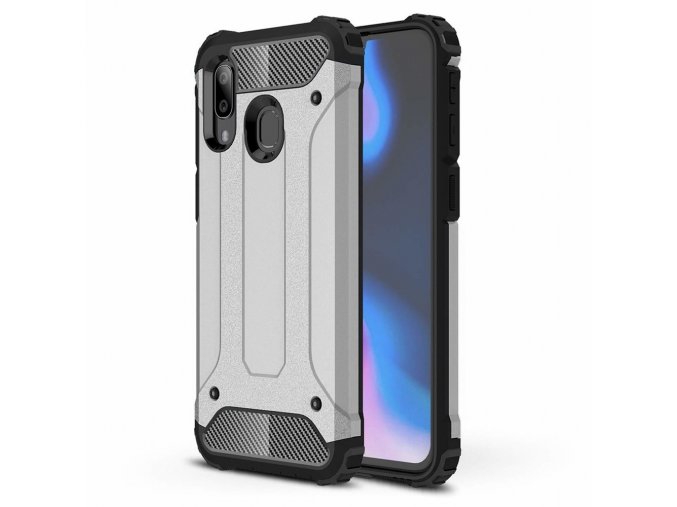 eng pl Hybrid Armor Case Tough Rugged Cover for Samsung Galaxy A40 silver 50376 6