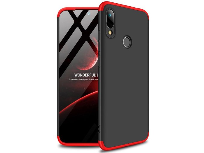 eng pl GKK 360 Protection Case Front and Back Case Full Body Cover Huawei Y6 2019 black red 50067 1