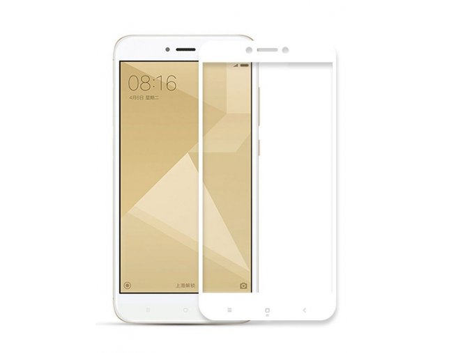3D sklo na Xiaomi redmi note 4 global bílé