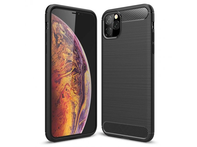 eng pl Carbon Case Flexible Cover TPU Case for iPhone XI 5 8 black 52072 1