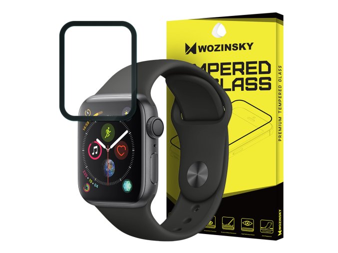 eng pl Wozinsky Tempered Glass Full Glue Super Tough Screen Protector Full Coveraged with Frame Case Friendly for Apple Watch 4 40mm black 46587 1