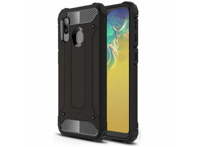 eng pl Hybrid Armor Case Tough Rugged Cover for Samsung Galaxy A20e black 51872 1