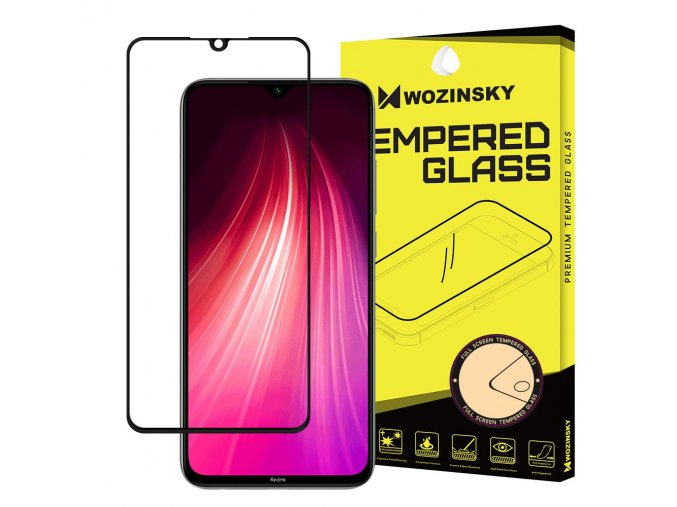 eng pl Wozinsky Tempered Glass Full Glue Super Tough Screen Protector Full Coveraged with Frame Case Friendly for Xiaomi Redmi Note 8 black 53281 1