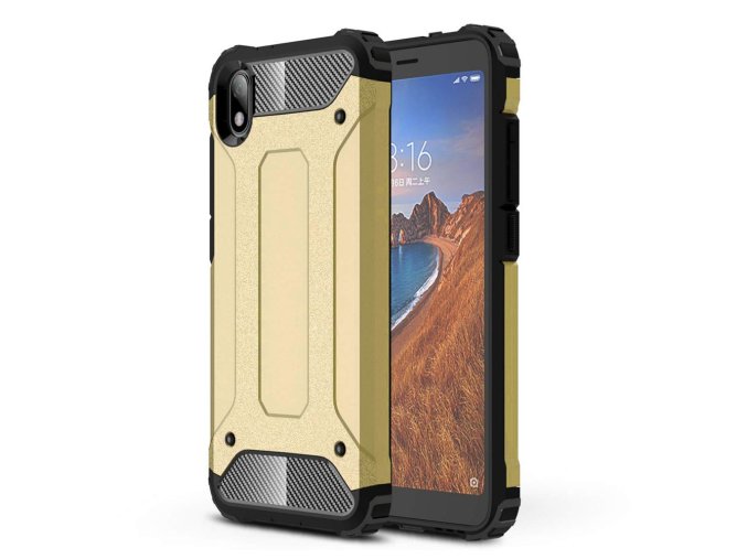 eng pl Hybrid Armor Case Tough Rugged Cover for Xiaomi Redmi 7A golden 52289 1