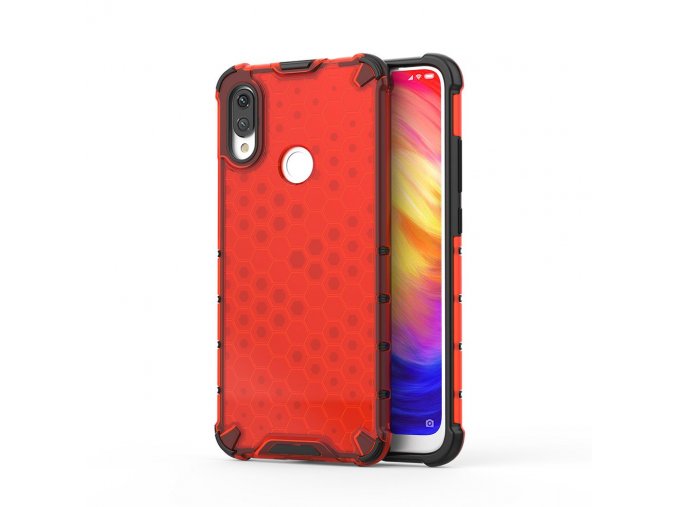 eng pl Honeycomb Case armor cover with TPU Bumper for Xiaomi Redmi Note 7 red 53892 1