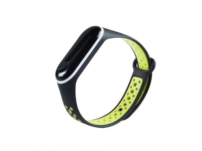 eng pl Replacment band strap for Xiaomi Mi Band 4 Mi Band 3 Dots black green 54234 3