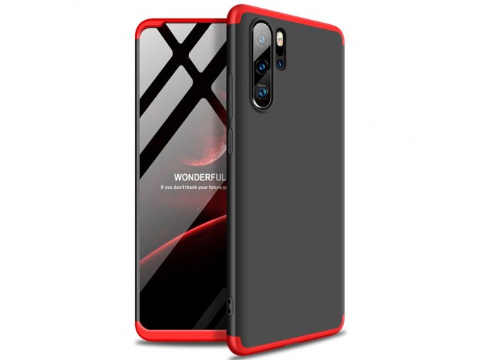 eng pl GKK 360 Protection Case Front and Back Case Full Body Cover Huawei P30 Pro black red 48844 2