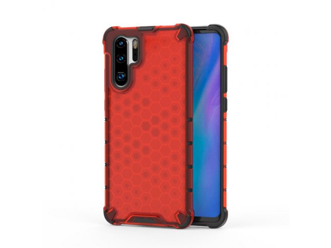 eng pl Honeycomb Case armor cover with TPU Bumper for Huawei P30 Pro red 53882 1