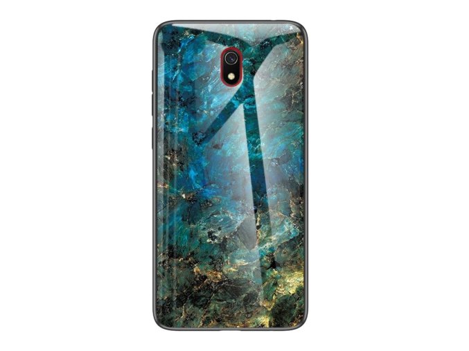 eng pl XIAOMI REDMI 8A Glass case Art Marble Emerald 65709 1