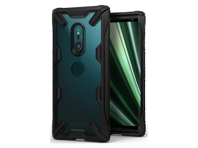 eng pl Ringke Fusion X durable PC Case with TPU Bumper for Sony Xperia XZ3 black FXSN0001 RPKG 45843 1