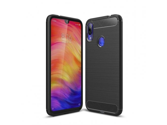 pol pl Carbon Case elastyczne etui pokrowiec Xiaomi Redmi 7 czarny 47097 1