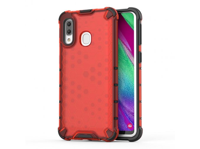 eng pl Honeycomb Case armor cover with TPU Bumper for Samsung Galaxy A40 red 53837 1