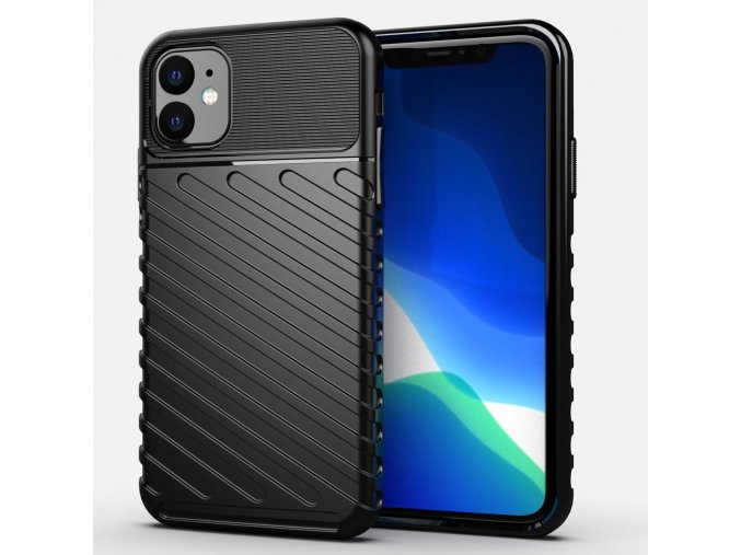 eng pl Thunder Case Flexible Tough Rugged Cover TPU Case for iPhone 11 black 56335 1