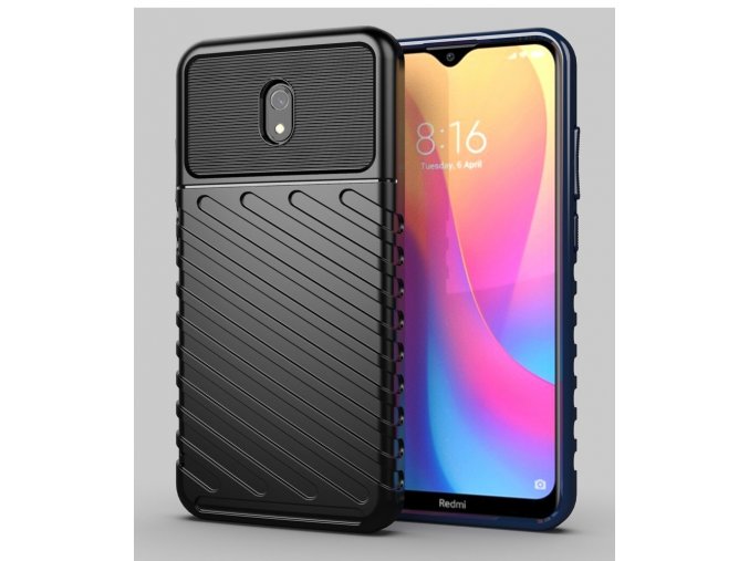 eng pl Thunder Case Flexible Tough Rugged Cover TPU Case for Xiaomi Redmi 8A black 56380 1