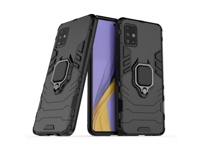 eng pl Ring Armor Case Kickstand Tough Rugged Cover for Samsung Galaxy A71 black 56587 1
