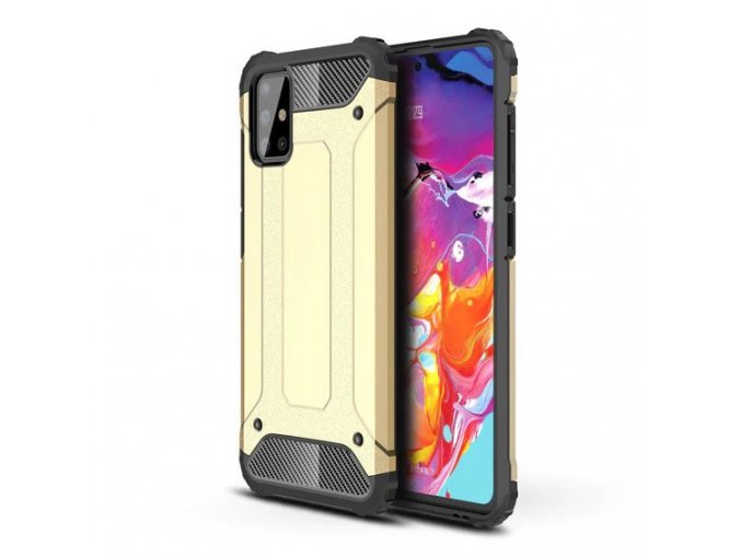 eng pl Hybrid Armor Case Tough Rugged Cover for Samsung Galaxy A51 golden 58474 1